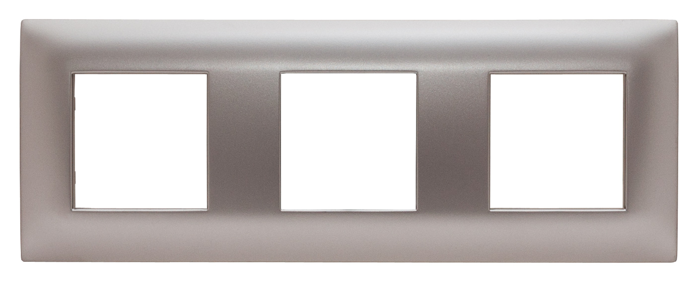 RAMKA POTRÓJNE INOX DANTE. - 454183 - KOS