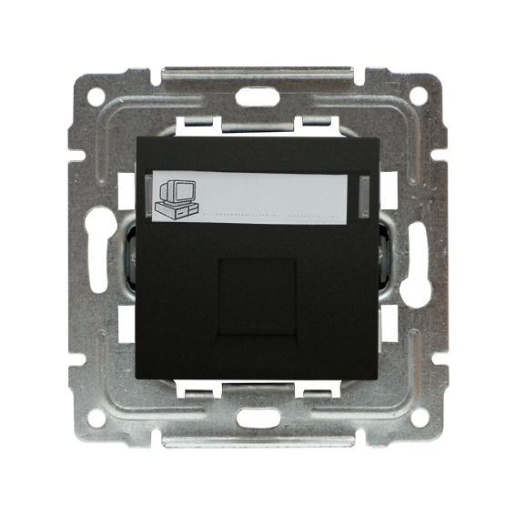 GNIAZDO KOMPUTEROWE POJEDYNCZE RJ45 (WKŁAD MOLEX), BEZ RAMKI, CZARNY DANTE. - 450965 - KOS