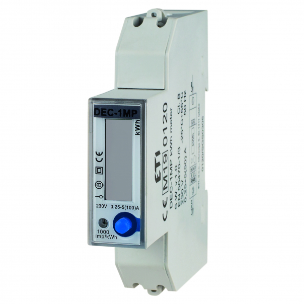 WSKAŹNIKI ZUŻYCIA ENERGII 1-FAZOWY Z ANALIZĄ PARAMETRÓW SIECI DEC-1MP - 004804061 - ETI
