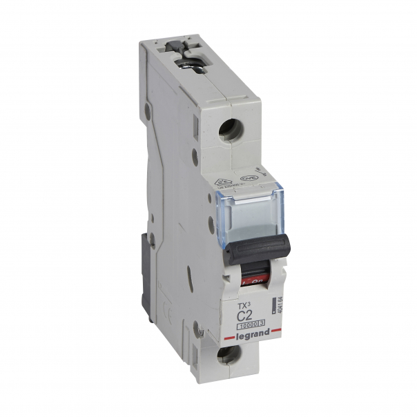 WYŁĄCZNIK NADPRĄDOWY C 2A 1-POLOWY CHARAKTERYSTYKA CSERII TX3 S 311 - 404164 - LEGRAND