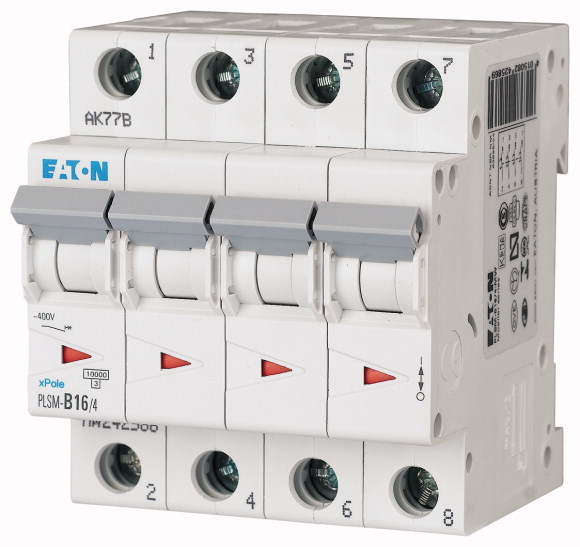 WYŁĄCZNIK NADPRĄDOWY 4-POLOWY PLSM-C16/4-MW. - 242612 - EATON