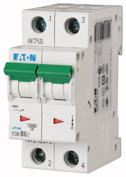 WYŁĄCZNIK NADPRĄDOWY 2-POLOWY PLSM-C6/2-MW. - 242399 - EATON