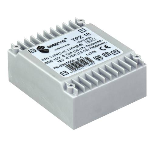 TRANSFORMATOR 1-FAZOWY DO OBWODÓW DRUKOWANYCH ZALEWANY TPZ 30 2*115/2* 6 V - 16006-8991 - BREVE