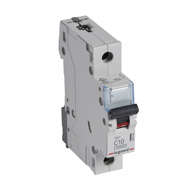 WYŁĄCZNIK NADPRĄDOWY C 10A 1-POLOWY CHARAKTERYSTYKA CSERII TX3 S 311 - 404169 - LEGRAND