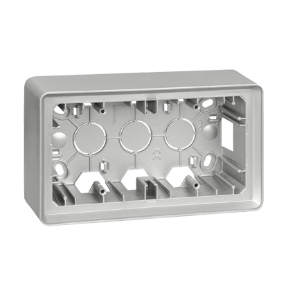 Puszka natynkowa 2-krotna; aluminium - 8200760-093 - KONTAKT SIMON