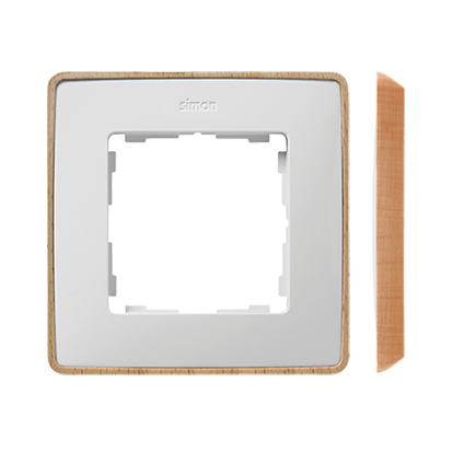 Ramka 1-krotna, Detail SELECT-drewno, BIAŁA / podstawa Drewno - 8201610-270 - KONTAKT SIMON