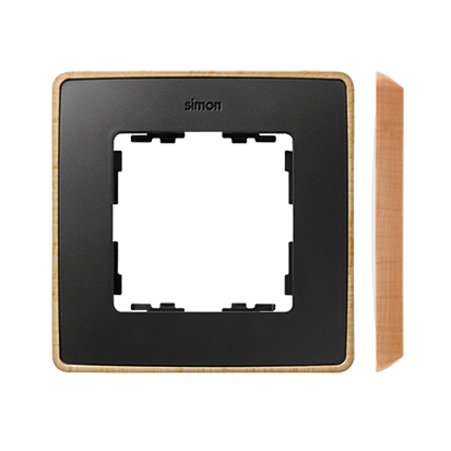 Ramka 1-krotna, Detail SELECT-drewno, GRAFIT / podstawa Drewno - 8201610-271 - KONTAKT SIMON
