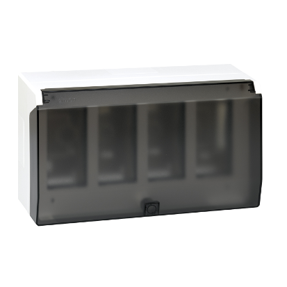 Obudowa natynkowa S500 z pokrywą 4-modułowa, 8x K45; kompletna; czysta biel - 51040004-030 - KONTAKT SIMON