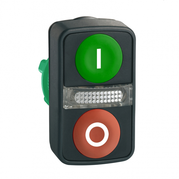 NAPED PRZYCISKU PODWÓJNY OZNACZENIE I/O IP66 ZIELONY/CZERWONY. - ZB5AW7A3741 - SCHNEIDER ELECTRIC
