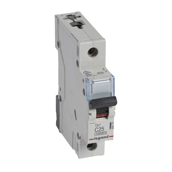 WYŁĄCZNIK NADPRĄDOWY C 25A 1-POLOWY CHARAKTERYSTYKA CSERII TX3 S 311 - 404173 - LEGRAND