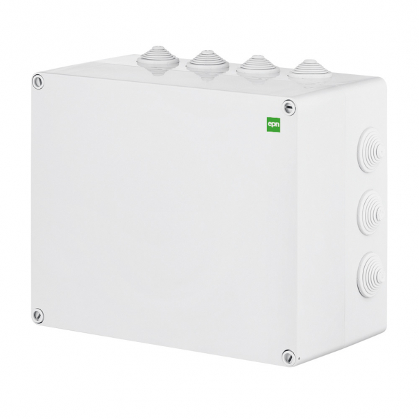 PUSZKA N/T 342X282X115 (14 DŁAWIC) SZARY IP55 INDUSTRIAL. - 2723-02 - ELEKTRO-PLAST NASIELSK