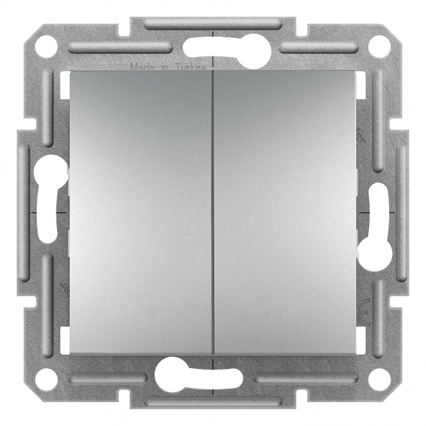ŁĄCZNIK PODWÓJNY ZACISKI ŚRUBOWE 10AX 250V AC ALUMINIUM ASFORA - EPH0300361 - SCHNEIDER ELECTRIC