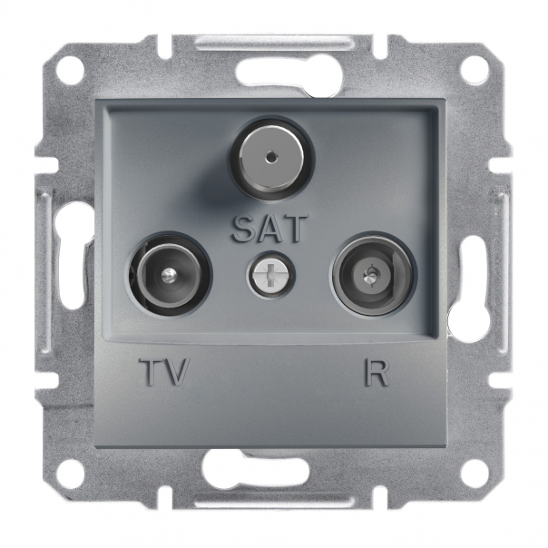 GNIAZDO R-TV-SAT KOŃCOWE (1DB) BEZ RAMKI STAL ASFORA. - EPH3500162 - SCHNEIDER ELECTRIC
