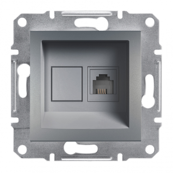 GNIAZDO TELEFONICZNE BEZ RAMKI STAL ASFORA. - EPH4100162 - SCHNEIDER ELECTRIC