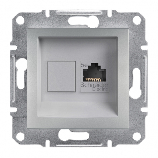 GNIAZDO KOMPUTEROWE POJEDYNCZE RJ45 KAT. 5E UTP ALUMINIUM ASFORA - EPH4300161 - SCHNEIDER ELECTRIC