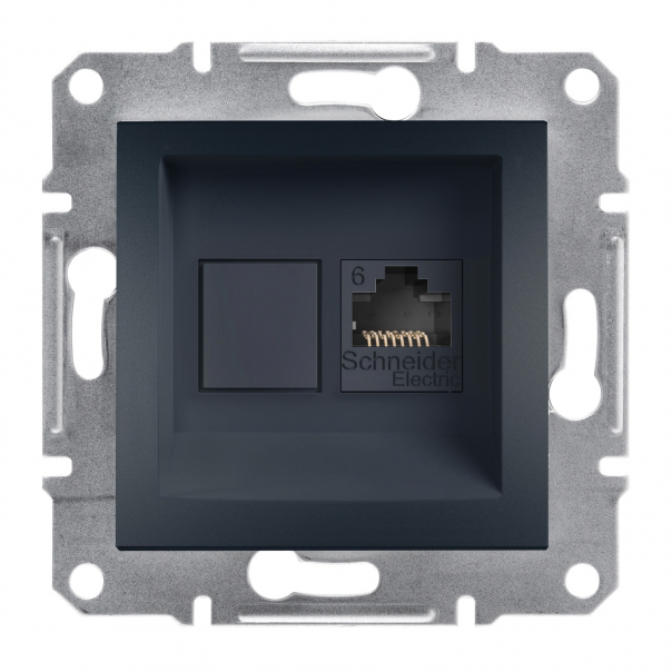 GNIAZDO KOMPUTEROWE KAT.6 UTP BEZ RAMKI ANTRACYT ASFORA. - EPH4700171 - SCHNEIDER ELECTRIC