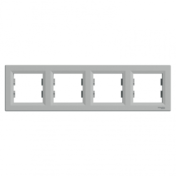 RAMKA POCZWÓRNA POZIOMA ALUMINIUM ASFORA - EPH5800461 - SCHNEIDER ELECTRIC