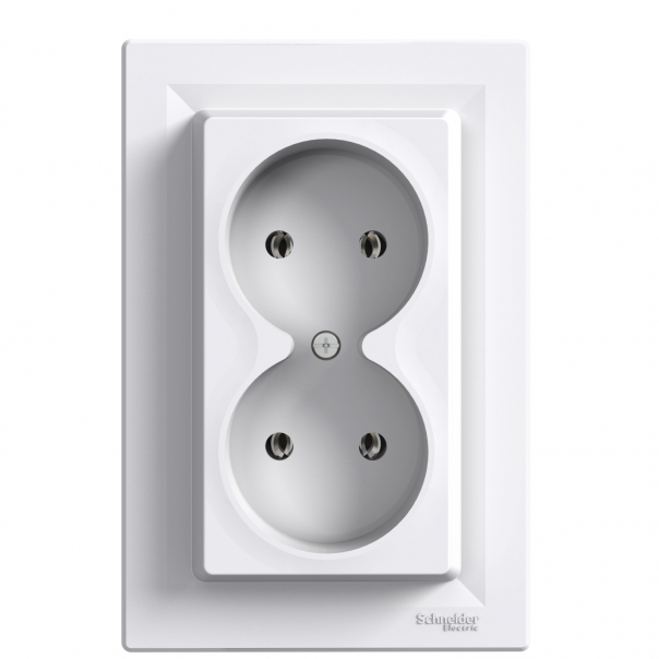 GNIAZDO PODWÓJNE BIAŁE ASFORA. - EPH9700221 - SCHNEIDER ELECTRIC