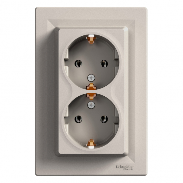 GNIAZDO PODWÓJNE SCHUKO BRĄZ ASFORA. - EPH9900169 - SCHNEIDER ELECTRIC