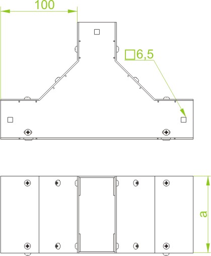 Trójnik redukcyjny dolny symetryczny  TRSDMC300H50 2,00 mm - 818630 - BAKS