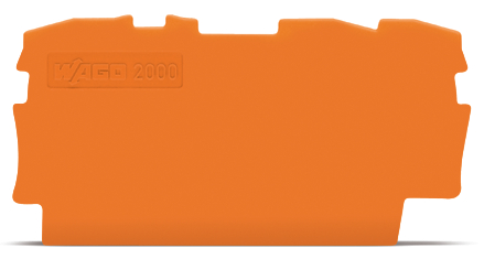 ŚCIANKA KOŃCOWA/WEWNĘTRZNA GR. 0.7 MM POMARAŃCZOWA. - 2000-1392 - WAGO