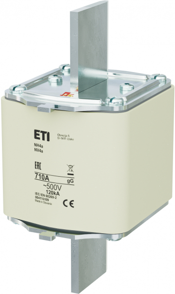 WKŁADKA TOPIKOWA NH - ZWŁOCZNA NH4A GG 710A/500V - 004116109 - ETI