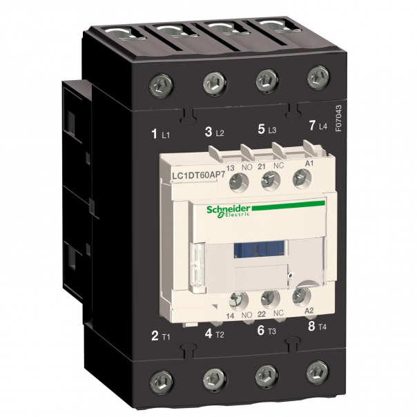 STYCZNIK MOCY AC1 60A 4P 1NO 1NC CEWKA 24VDC ZACISKI EVK SKRZYNKOWE TESYS D. - LC1DT60ABD - SCHNEIDER ELECTRIC