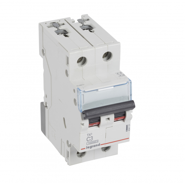WYŁĄCZNIK NADPRĄDOWY C 3A 2-POLOWY CHARAKTERYSTYKA C SERII TX3 S 312 - 404199 - LEGRAND