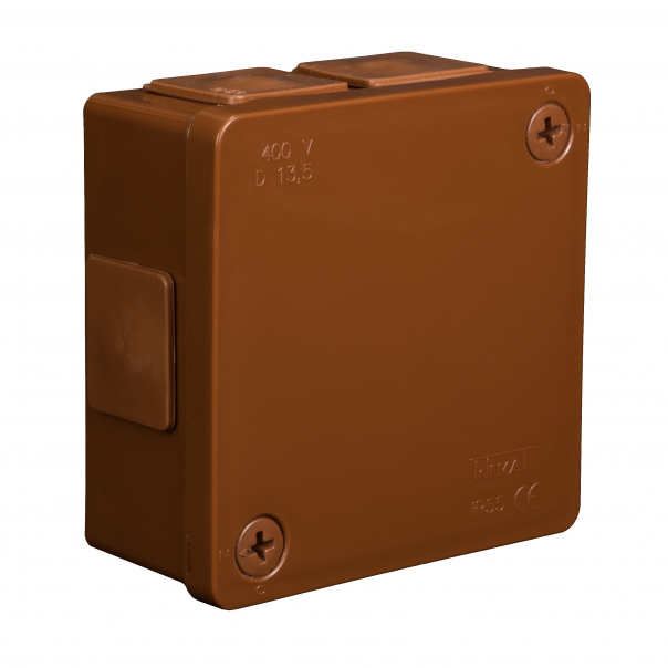 PUSZKA N/T 86X86X40MM IP55 DEKIEL NA 2 WKRĘTY BRĄZ VP 022-02. - 61.126 - ZAKŁAD PRODUKCYJNO - HANDLOWY "ELEKTRO-PLAST" SPÓŁKA Z OGRANICZONĄ ODPOWIEDZIALNOŚCIĄ