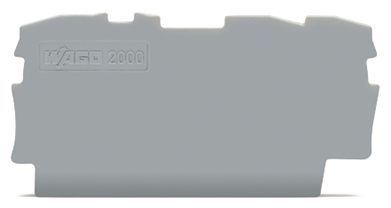 ŚCIANKA KOŃCOWA/WEWNĘTRZNA GR. 0.7 MM SZARA. - 2000-1391 - WAGO