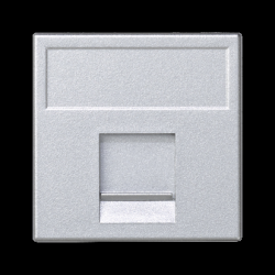 Płytka K45, 1x RJ z osłoną; uniwersalna; aluminium - K76/8 - KONTAKT SIMON
