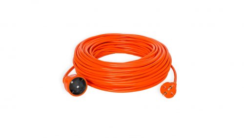 PO-ST/15M/2X1,5/H05VV POMARAŃCZOWY przedłużacz jednogniazdowy 2p, 16A, 4000W, z przewodem H05VV 2x1,5mm2, 15m - PO-ST/15M/2X1,5/H05VV POMARAŃCZOWY - PLASTROL