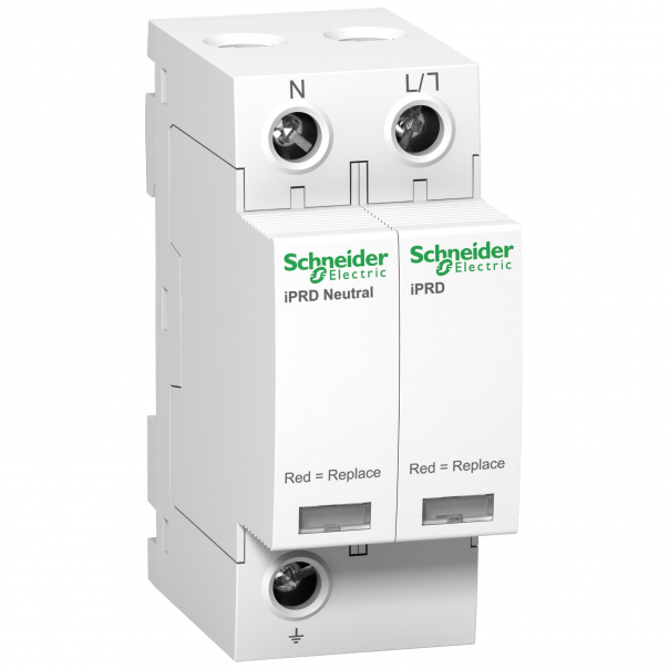 Ogranicznik przepięć 1+1-biegunowy Typ2 20 kA ze stykiem  iPRD20r-T2-1N - A9L20501 - SCHNEIDER ELECTRIC