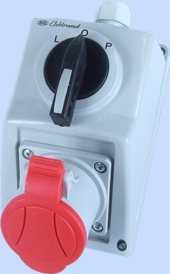 ZESTAW C32-48 ZMIANA KIERUNKU OBROTÓW L-0-P GNIAZDO 3P+Z IP-54. - 974003 - ELEKTROMET DZIERŻONIÓW