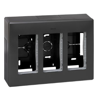 Obudowa natynkowa S500 3-modułowa, 6x K45; kompletna; szary grafit - 51000003-038 - KONTAKT SIMON