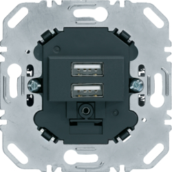 MECHANIZM GNIAZDA USB ŁADOWANIA 3.0A 230V ANTRACYT MAT ONE.PLATFORM - 260205 - HAGER