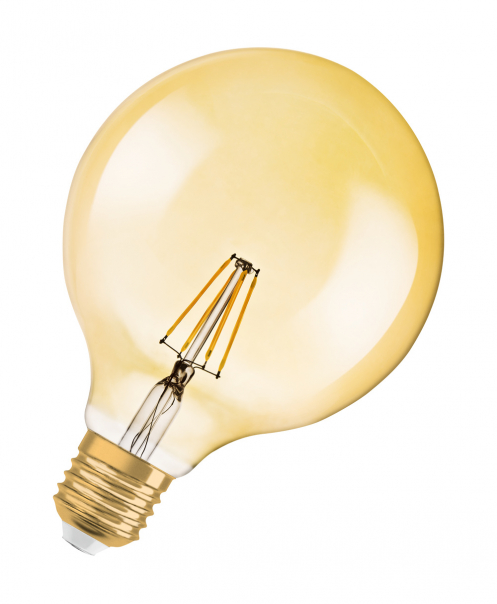 ŹRÓDŁO LED GLOBE 51 FILAMENT ZŁOTY ŚCIEMNIALNE VINTAGE 1906 LED. - 4058075808997 - LEDVANCE