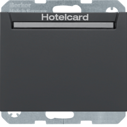 ŁĄCZNIK PRZEKAŹNIKOWY NA KARTĘ HOTELOWĄ, ANTRACYT MAT K.1  - 16417116 - HAGER