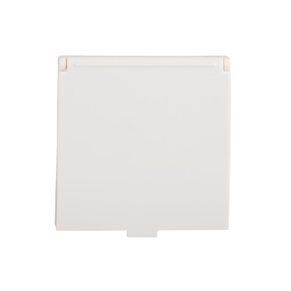 BIURO / Gniazdo zasilające Schuko, z klapką, IP20, z ochroną styków / Śrubowy / Biały / Śrubowy / ABS - 25325 - KANLUX