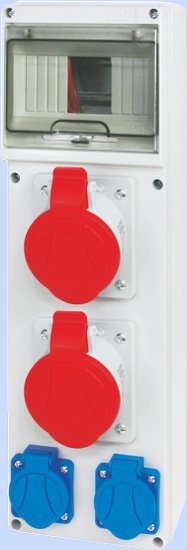 ROZDZIELNICA 6 MODUŁY IP54 2X32A 3P+N+Z 400V~ 2X16A 2P+Z 250V~ RSE-02 - 942072 - ELEKTROMET DZIERŻONIÓW