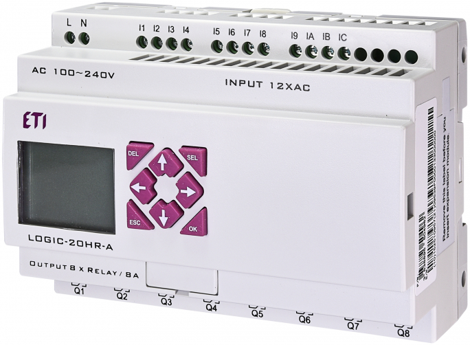 PRZEKAŹNIK PROGRAMOWALNY Z OPROGRAMOWANIEM LOGIC-ALFA-1B - 004780033 - ETI