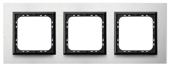 RAMKA POTRÓJNA SZCZOTKOWANE ALUMINIUM IMPRESJA. - R-3YAC/62/25 - OSPEL