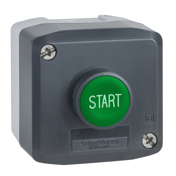 STACJA STERUJĄCA ZIELONY PRZYCISK ŚR.22 SAMOPOWROTNY "START" 1 NO CIEMNOSZARA  - XALD103 - SCHNEIDER ELECTRIC