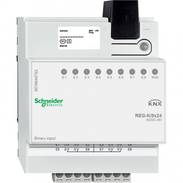 WEJŚCIE BINARNE REG-K 8X24, JASNO SZARE KNX  - MTN644792 - SCHNEIDER ELECTRIC