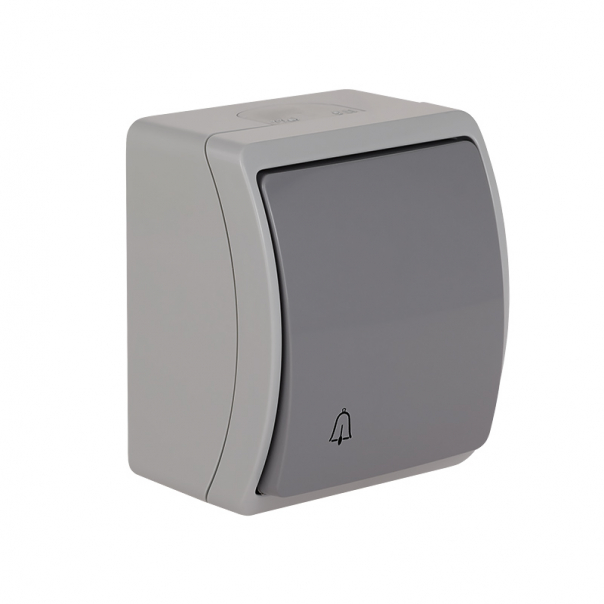 ŁĄCZNIK DZWONEK N/T IP44 POPIEL/GRAFIT VW 155-08 KOALA - 61.345 - ELEKTROPLAST OPATÓWEK