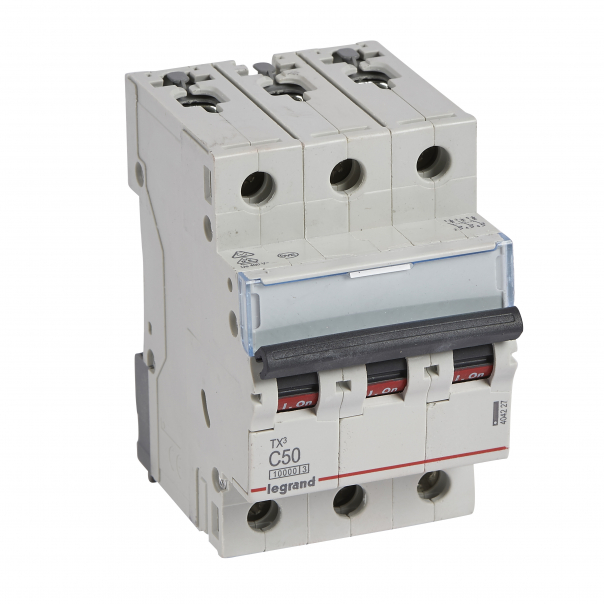 WYŁĄCZNIK NADPRĄDOWY C 50A 3-POLOWY CHARAKTERYSTYKA C SERII TX3 S 313 - 404227 - LEGRAND