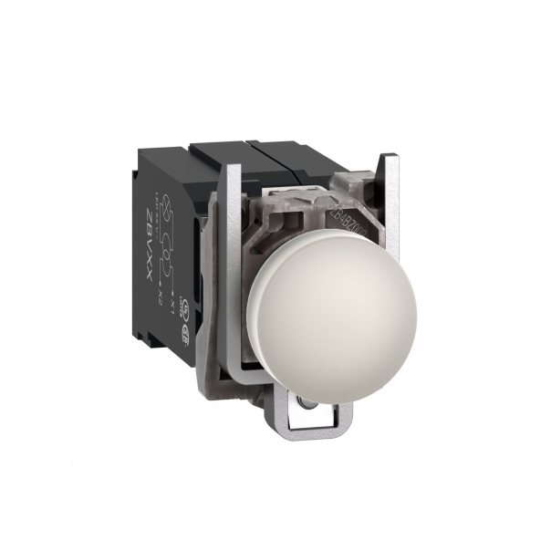Lampka sygnalizacyjna biała LED 400V metalowy typowa - XB4BV5B1 - SCHNEIDER ELECTRIC