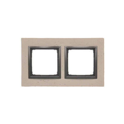 Ramka 2-krotna Nature-Beton, FUNDA MENTE, IP20/IP44* (*IP44-należy zastosować zestaw uszczelek DUN2) - DRN2/93 - KONTAKT SIMON