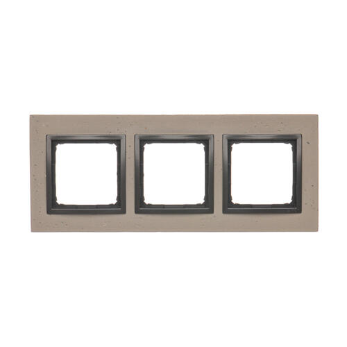 Ramka 3-krotna Nature-Beton, FUNDA MENTE, IP20/IP44* (*IP44-należy zastosować zestaw uszczelek DUN3) - DRN3/93 - KONTAKT SIMON