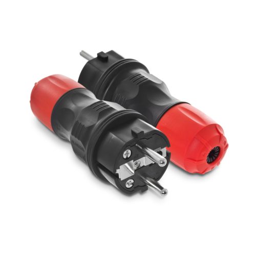 WTYCZKA PROSTA 16A 250V 2P+Z UNI-SCHUKO IP54 CZARNY-CZERWONY - WT-54 CZARNO-CZERWONY EXTREM - PLASTROL